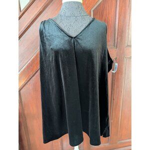 Old Navy Black Velvet Plus Size 3X Sleeveless V-Neck Tank Top NWT